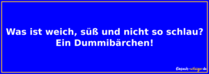 Was ist weich, süß und nicht so schlau? Ein Dummibärchen!
