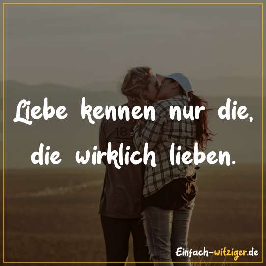 Liebe kennen nur die, die wirklich lieben.