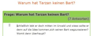 Warum hat Tarzan keinen Bart?